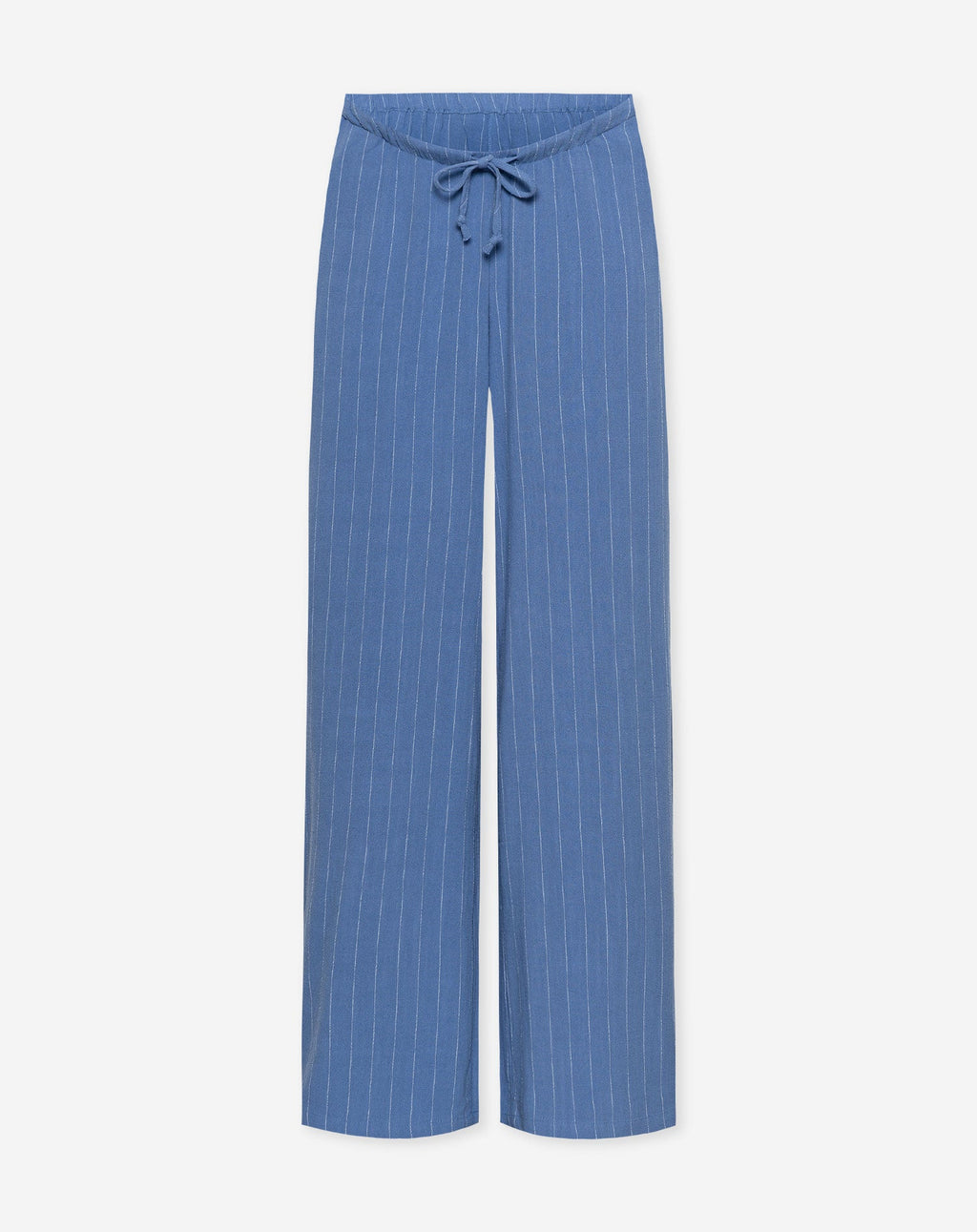 RHODE LINEN PULL ON PANTS MATERNITY PETITE PIN STRIPE BLAUW