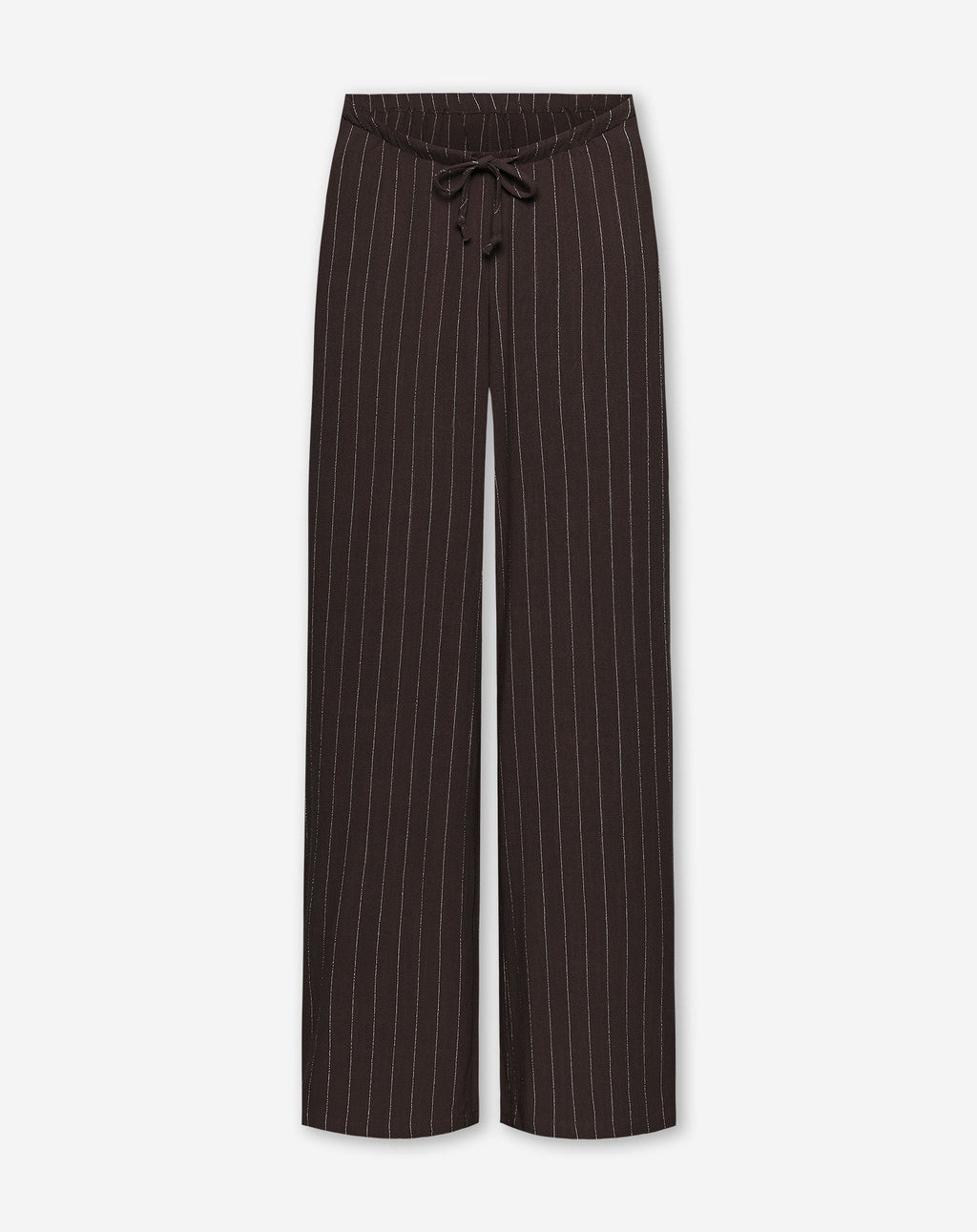 RHODE LINEN PULL ON PANTS MATERNITY PETITE PIN STRIPE BRUIN