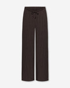 RHODE LINEN PULL ON PANTS MATERNITY PETITE PIN STRIPE BRUIN