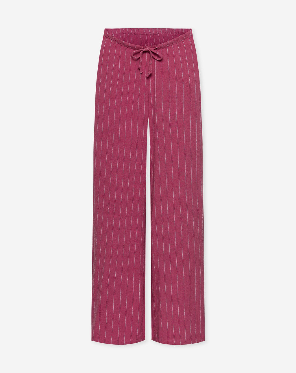 RHODE LINEN PULL ON PANTS MATERNITY PETITE PIN STRIPE CHERRY