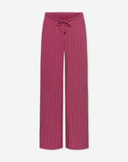 RHODE LINEN PULL ON PANTS MATERNITY PETITE PIN STRIPE CHERRY