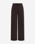 RHODE LINEN PULL ON PANTS PETITE PIN STRIPE BRUIN