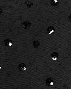 BUNNY FLOWER SEQUIN BOUCLE TOP BLACK