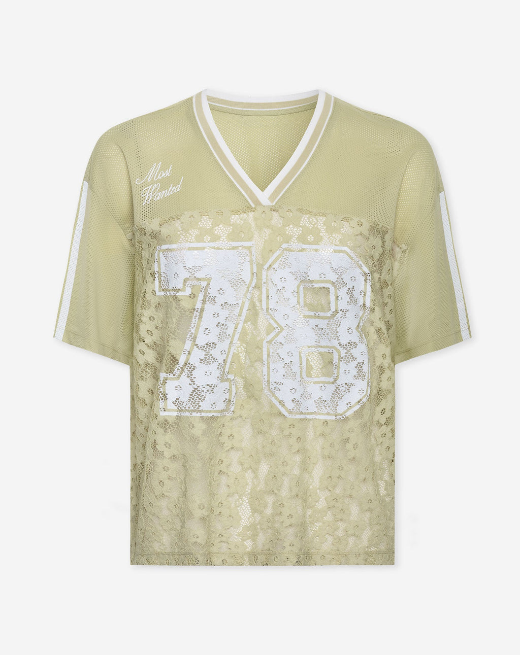 78 LACE MESH TEE PISTACHE