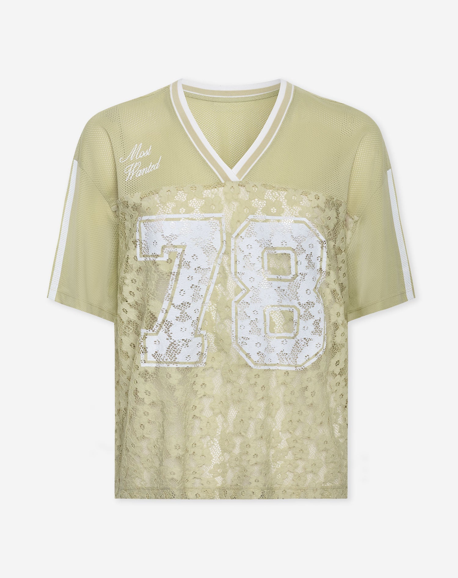 78 LACE MESH TEE PISTACHE