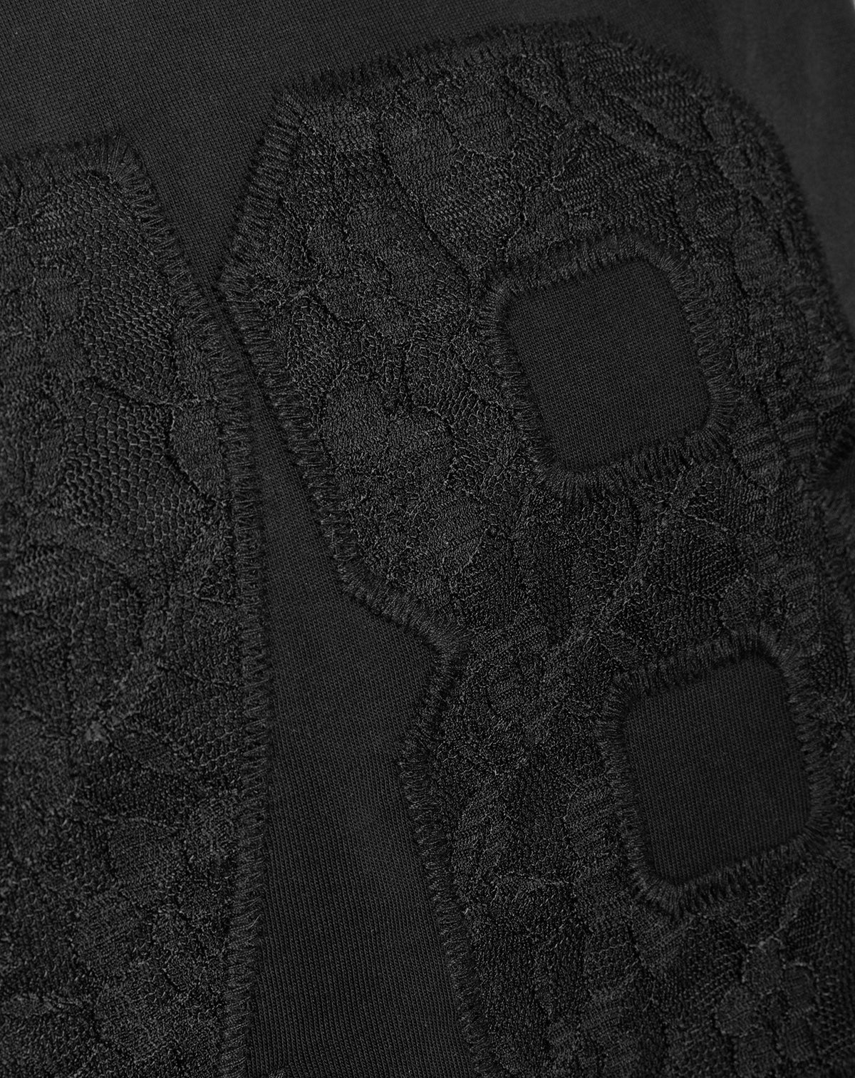 78 RAGLAN LACE TEE BLACK