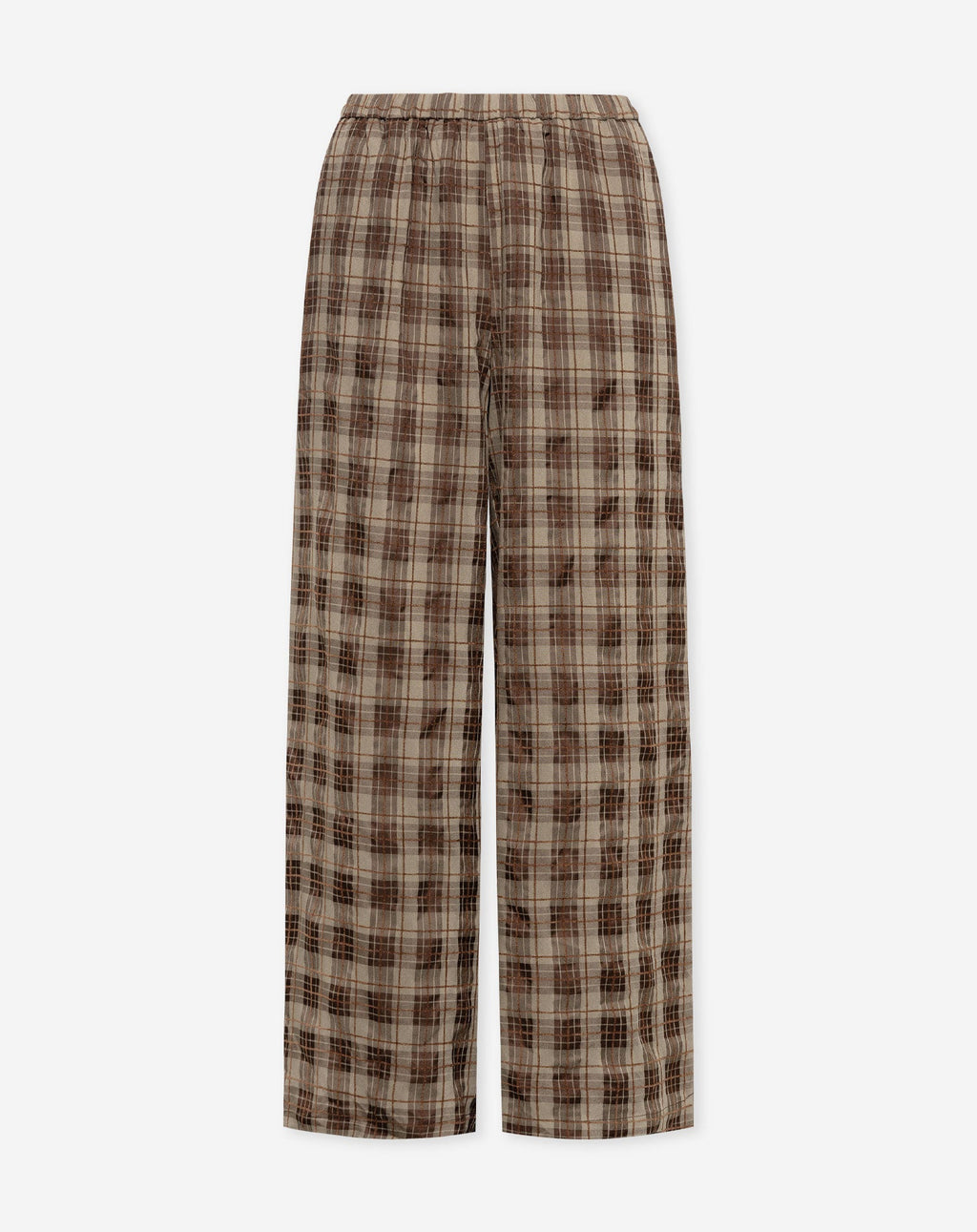 BECKA WIDE LEG PANTS PETITE BRUIN CHECK