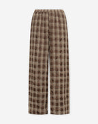 BECKA WIDE LEG PANTS PETITE BRUIN CHECK