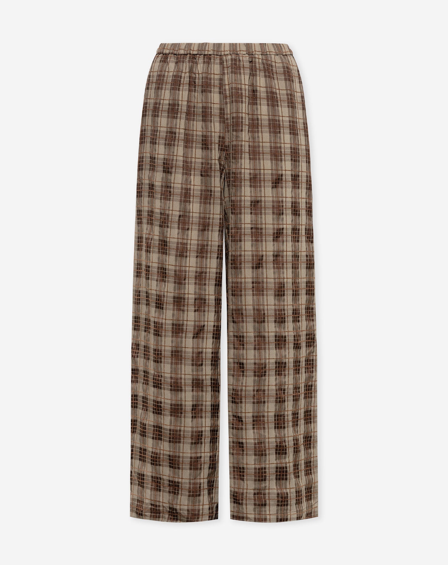 BECKA WIDE LEG PANTS PETITE BRUIN CHECK