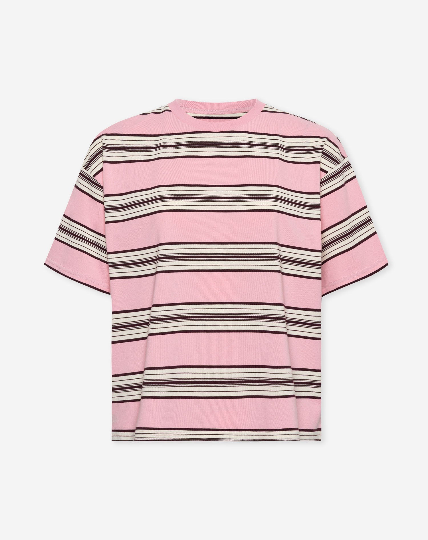 LAINE STRIPED SHORT SLEEVE OVERSIZED TEE LICHTROZE