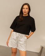 BASIC CROPPED OVERSIZED TEE BLACK