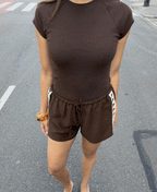 BASIC BABY RAGLAN TEE BROWN