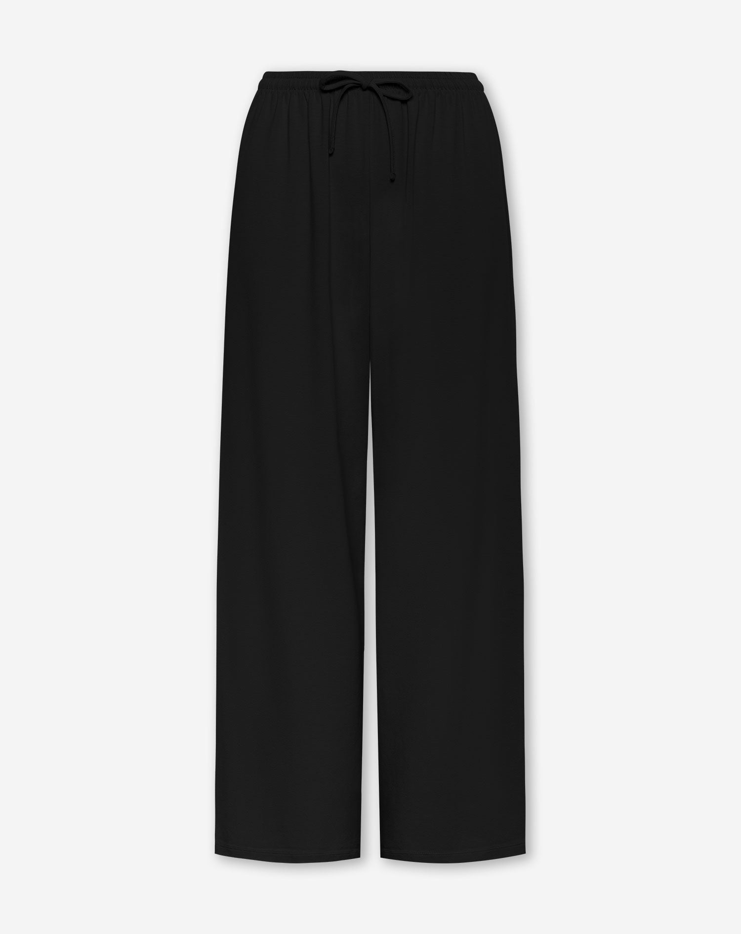 WIDE LEG COMFY PANTS PETITE BLACK
