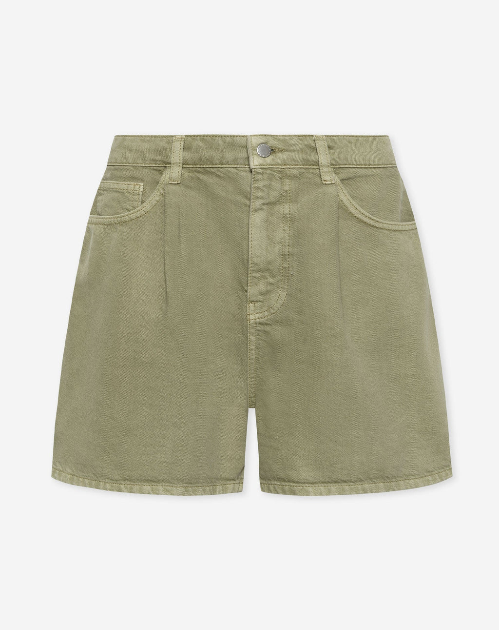 LOTTE PLEATED DENIM SHORT LIGHT OLIVE