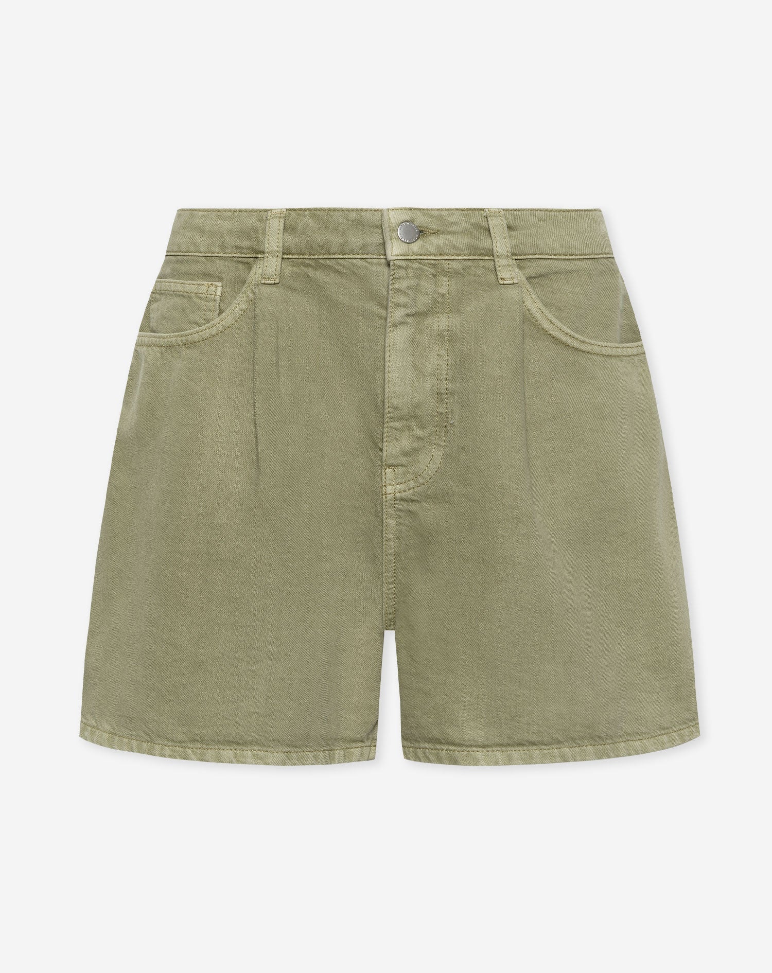 LOTTE PLEATED DENIM SHORT LIGHT OLIVE