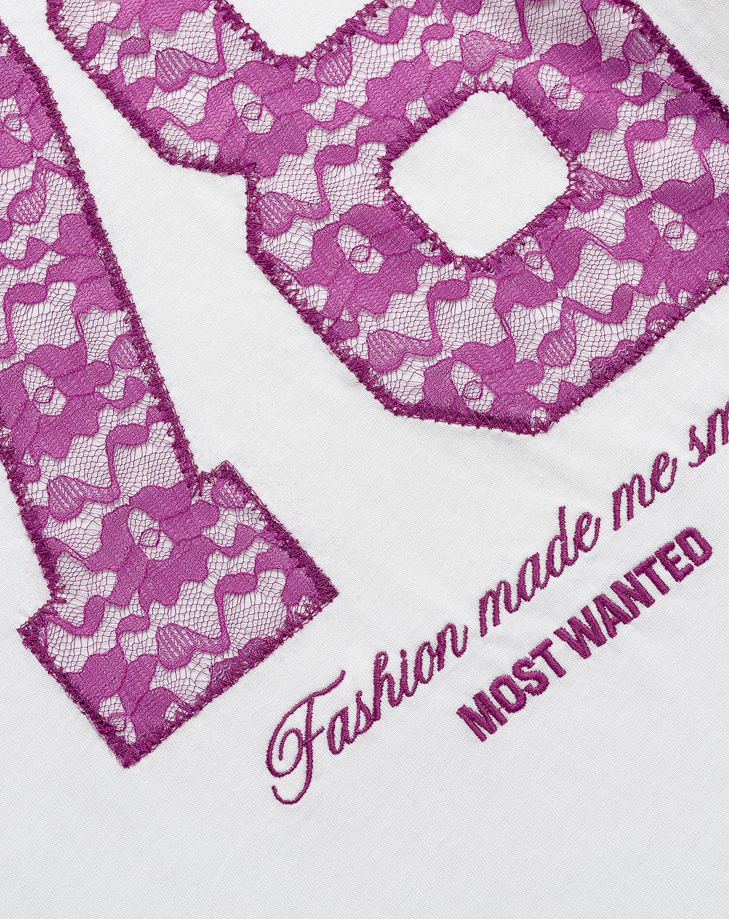 78 LACE OVERSIZED TEE FUCHSIA