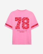 78 LACE OVERSIZED TEE PINK