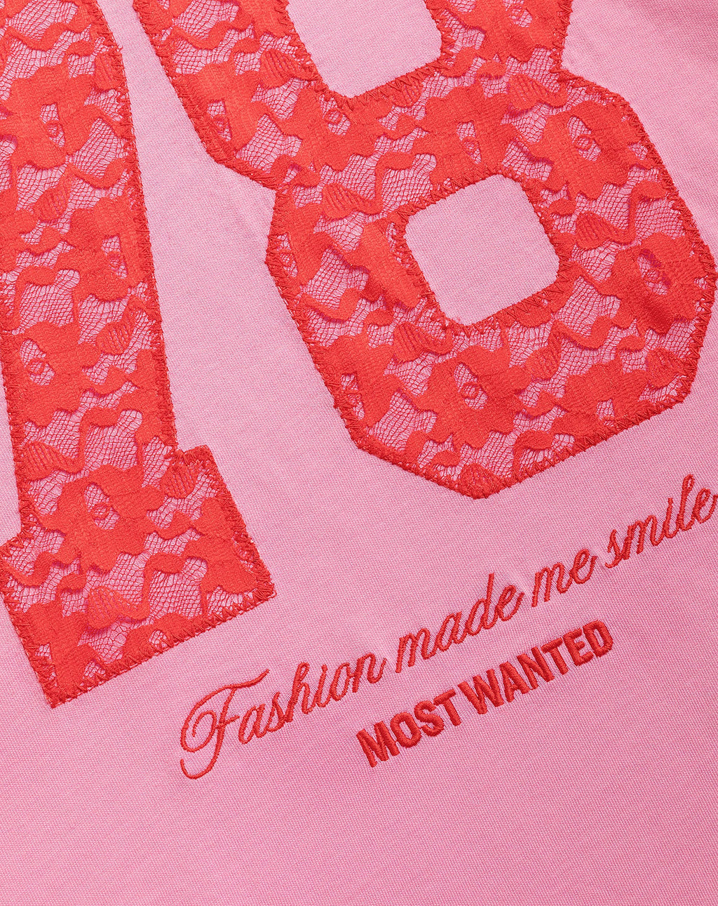 78 LACE OVERSIZED TEE PINK
