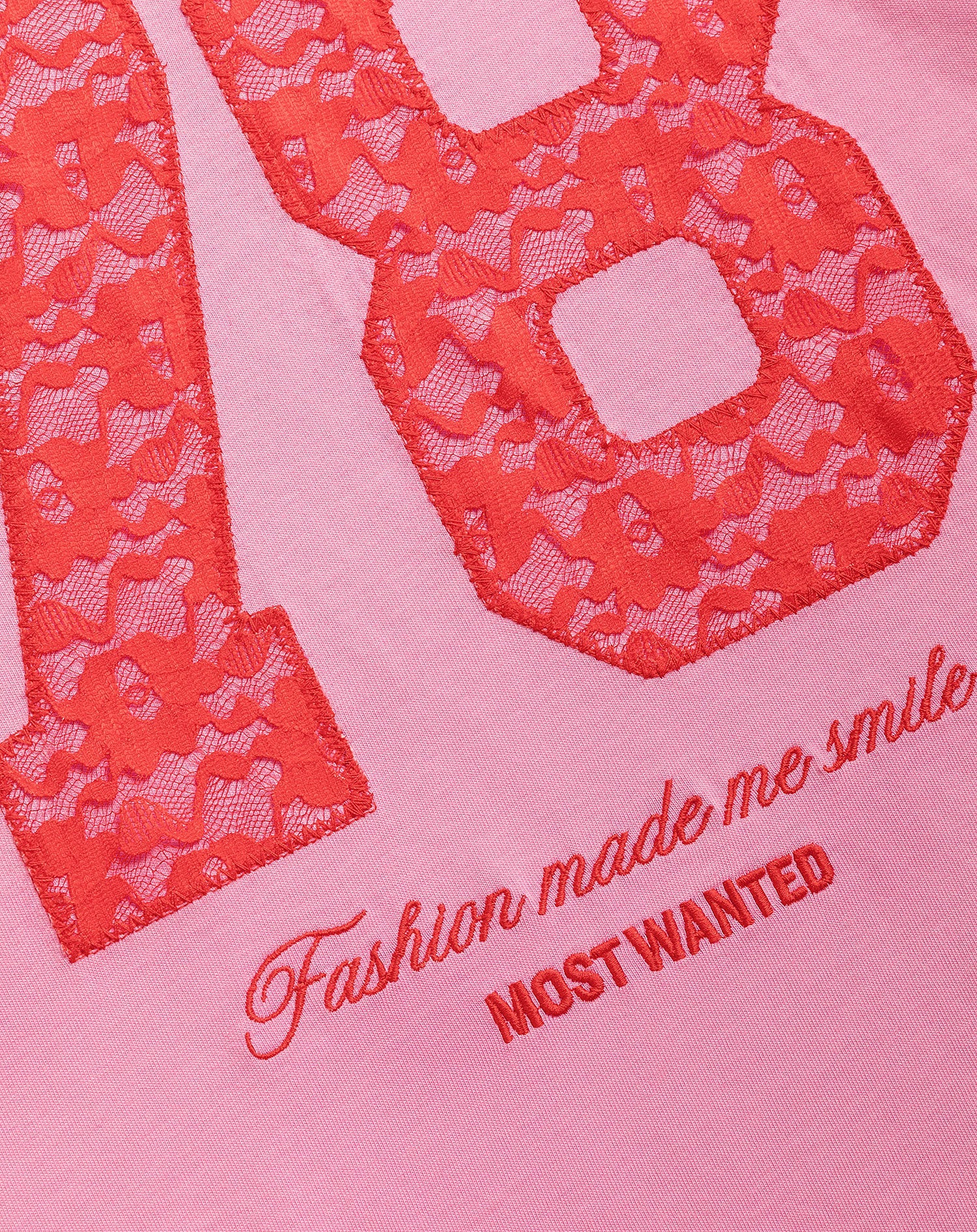 78 LACE OVERSIZED TEE PINK