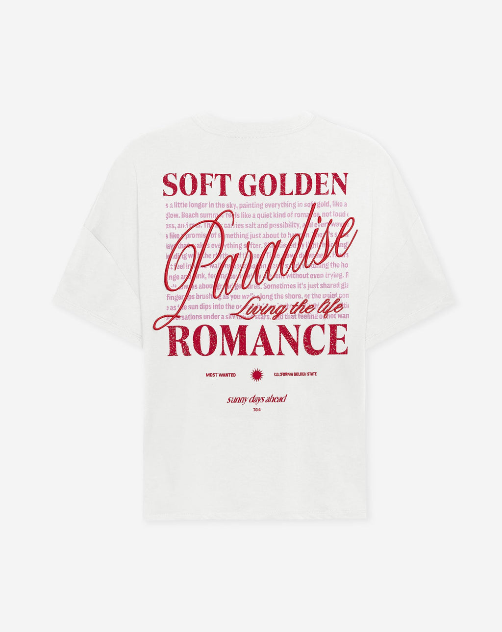 PARADISE ROMANCE OVERSIZED TEE CRÈME