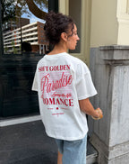 PARADISE ROMANCE OVERSIZED TEE CRÈME