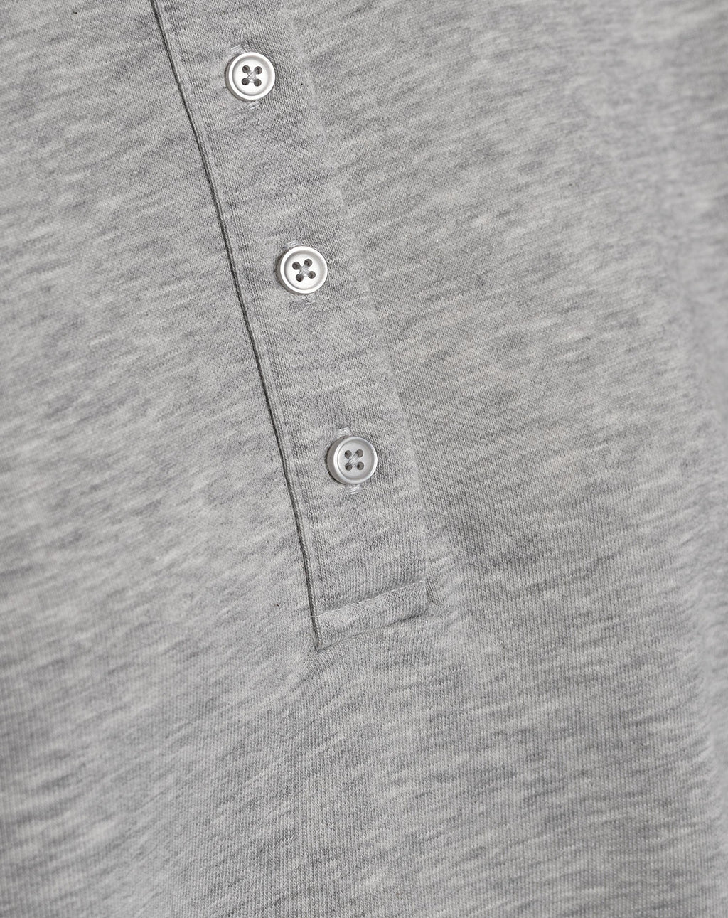 OVERSIZED POLO SWEAT TOP GRIJS MELANGE