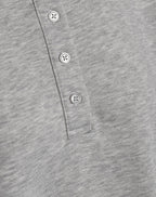 OVERSIZED POLO SWEAT TOP GRIJS MELANGE