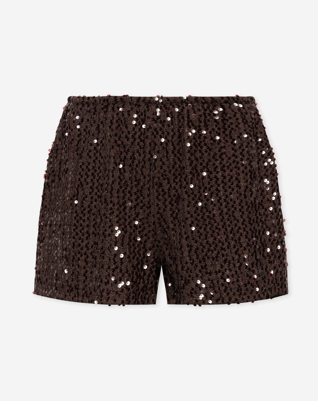 LOVA SEQUINS SHORTS BROWN