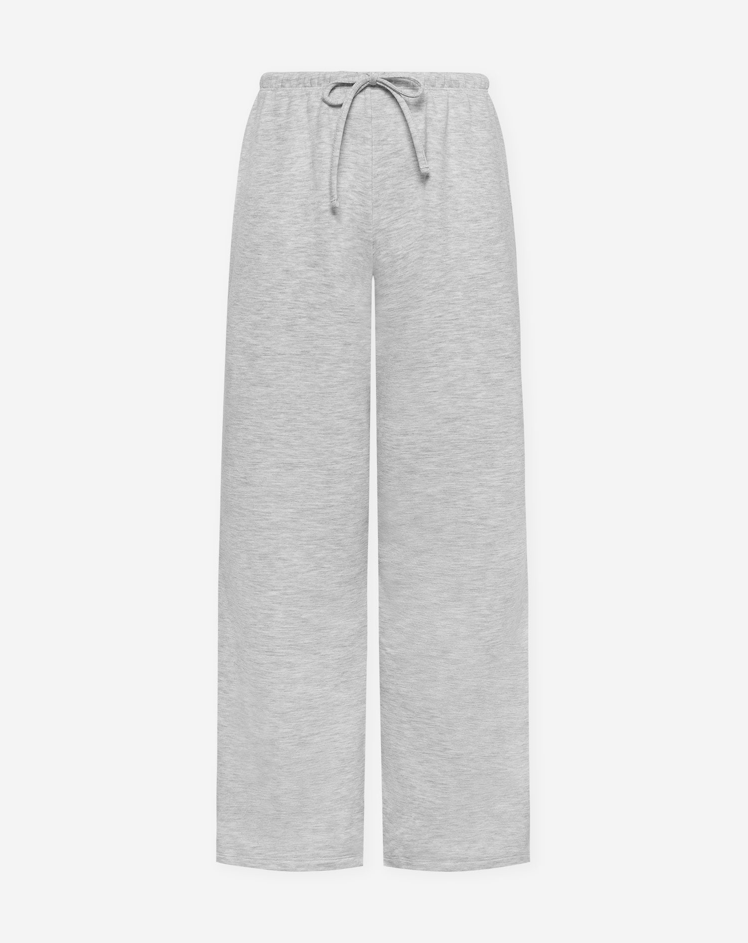 WIDE LOW RISE SWEAT PANTS PETITE GRIJS MELANGE