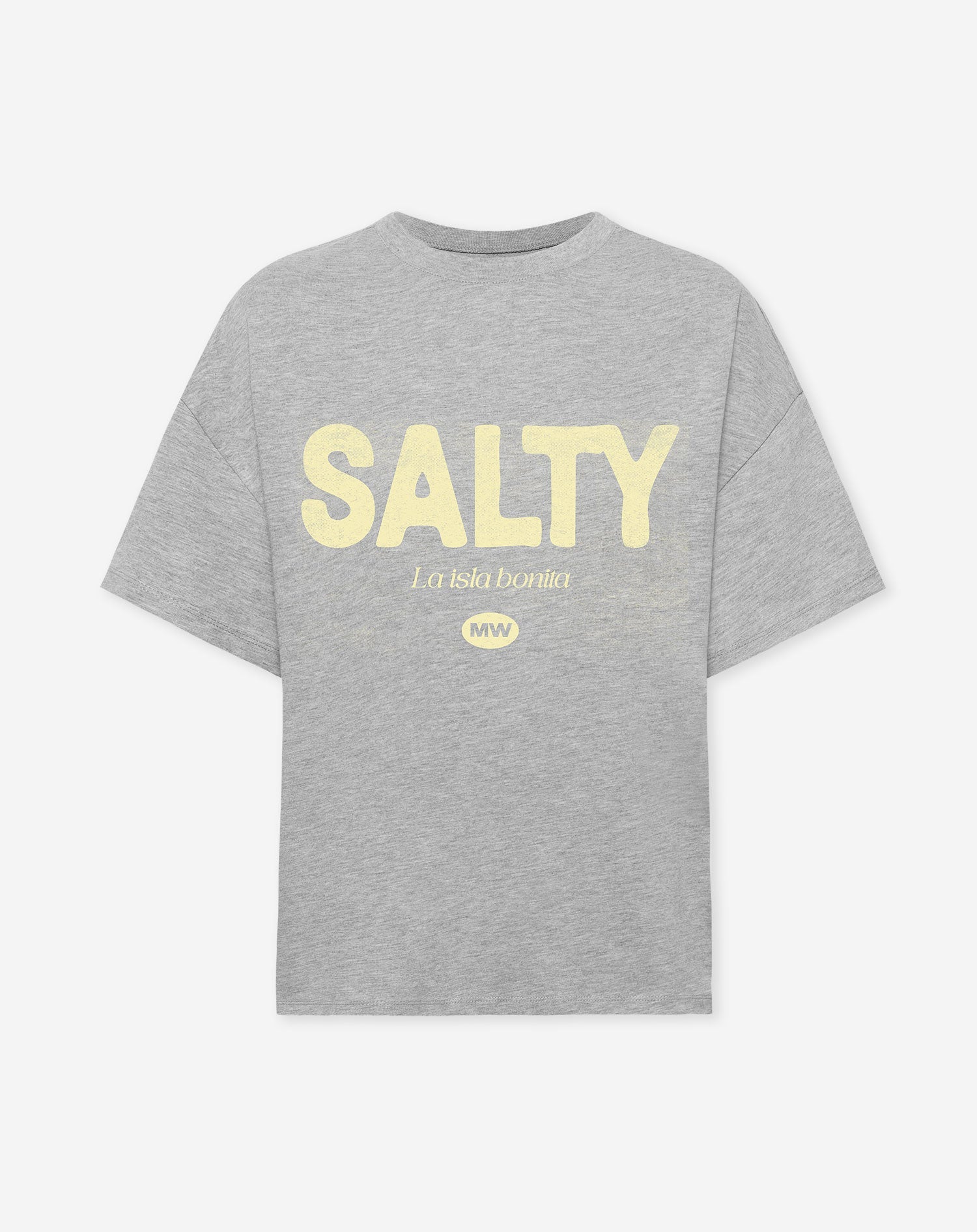 SALTY BONITA OVERSIZED TEE GRIJS MELANGE