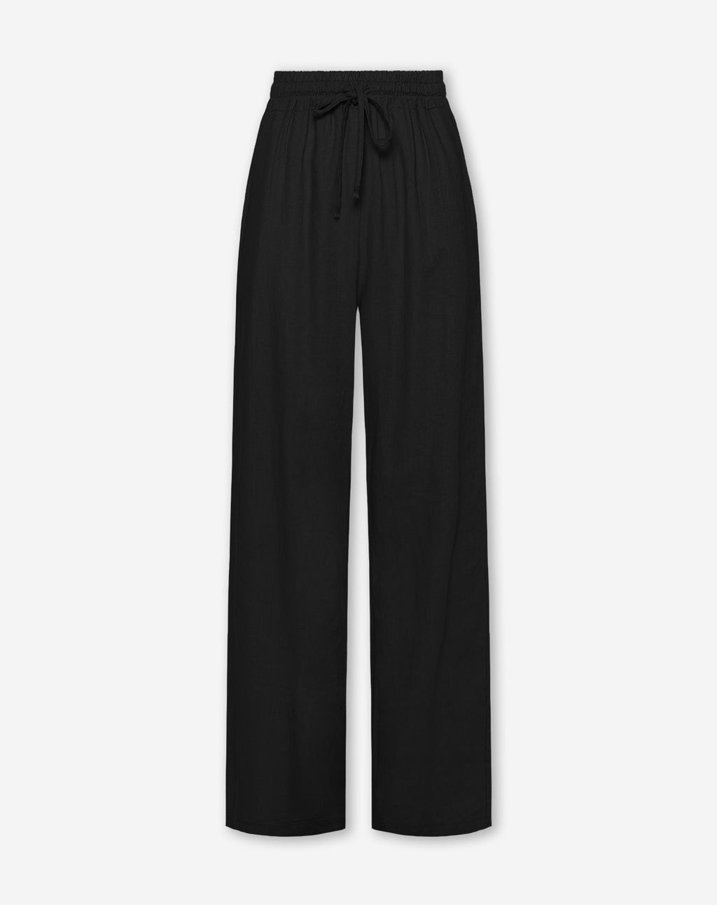 NIA LINEN PANTALON PETITE BLACK