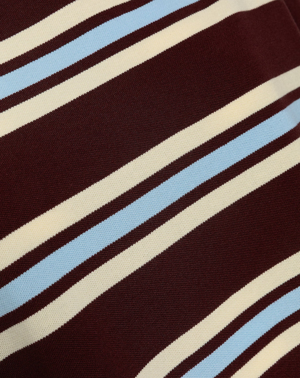 LAINE STRIPED SHORT SLEEVE OVERSIZED TEE BURGUNDY
