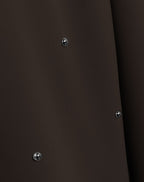 FLO BUBBLE STUD STRAIGHT LEG PANTALON PETITE DARK BROWN