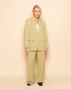 FLO BUBBLE STUD STRAIGHT LEG ANTALON PETITE LIGHT OLIVE