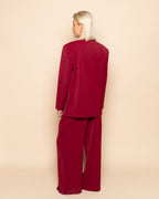 FLO WIDE LEG PLEAT PANTALON PETITE BORDEAUX