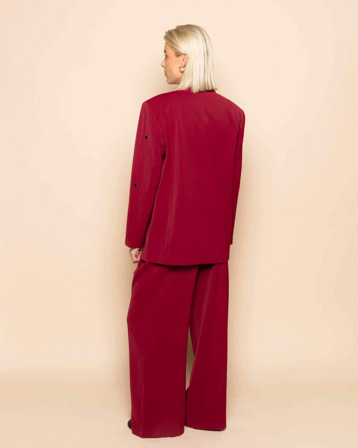 FLO WIDE LEG PLEAT PANTALON PETITE BORDEAUX